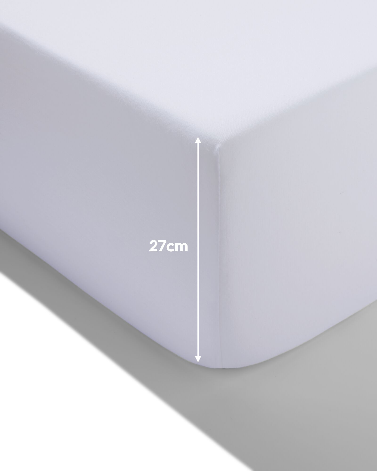 drap-housse 80x200 cm coton h&ocirc;tel percale blanc - 5190067 - HEMA