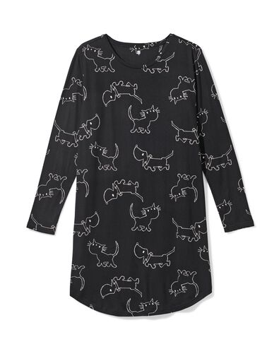 Chemise de nuit femme microfibre Takkie noir noir - 23401170BLACK - HEMA