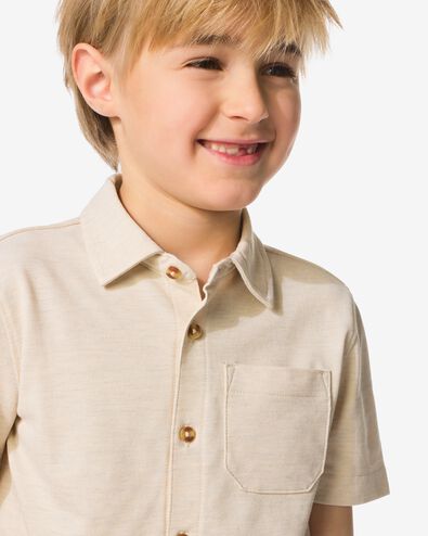 kinderoverhemd piqu&eacute; zand zand - 30717604SAND - HEMA
