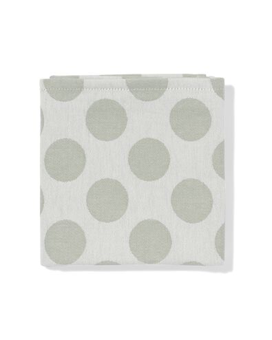 torchon 65x65 cm coton pois gris-vert - 5440005 - HEMA