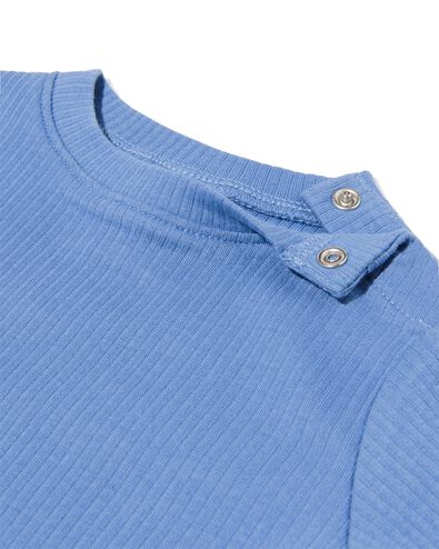 baby T-shirt rib jersey - 2 stuks blauw blauw - 33178970BLUE - HEMA