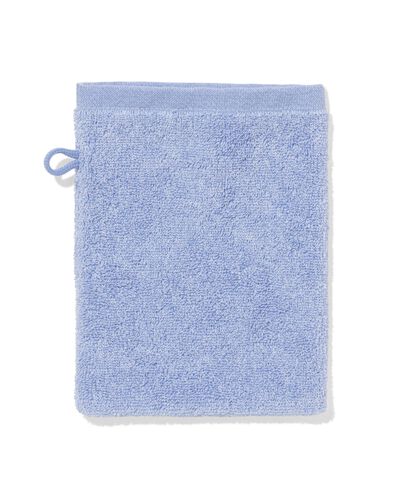 gant de toilette 16 x 21 cm de qualit&eacute; &eacute;paisse bleu mouchet&eacute; - 5200261 - HEMA