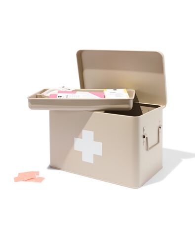medicijnbox mat zand 18x31.5x21 - 80330121 - HEMA