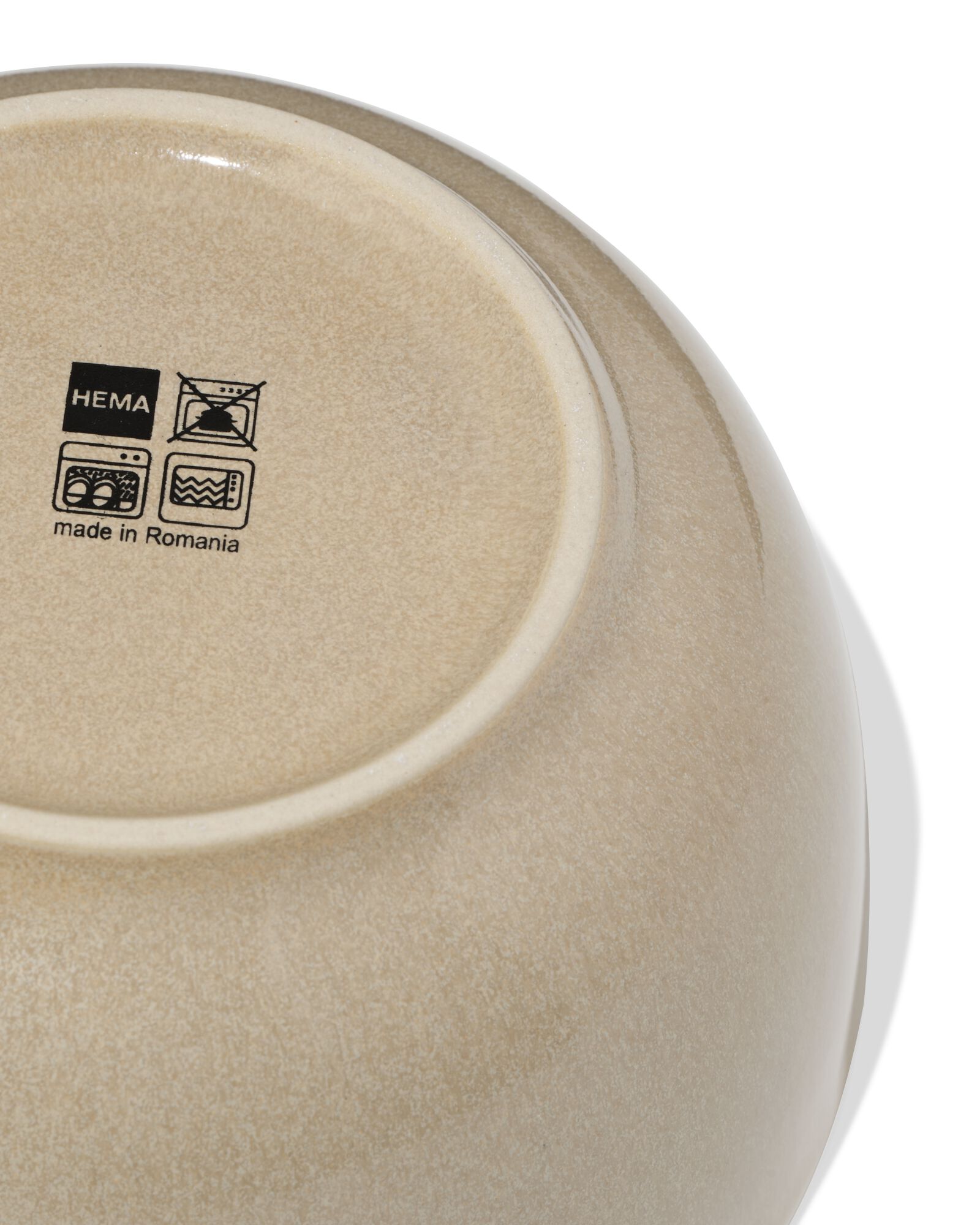 bol &Oslash;14cm PUUR gla&ccedil;ure r&eacute;active beige - 9650134 - HEMA