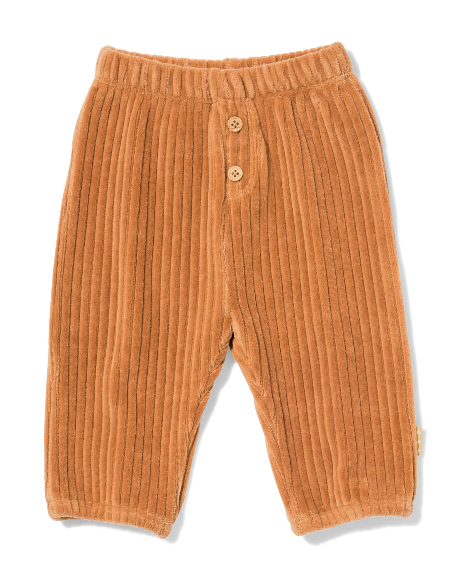 newborn broek rib velours bruin bruin - 33425420BROWN - HEMA