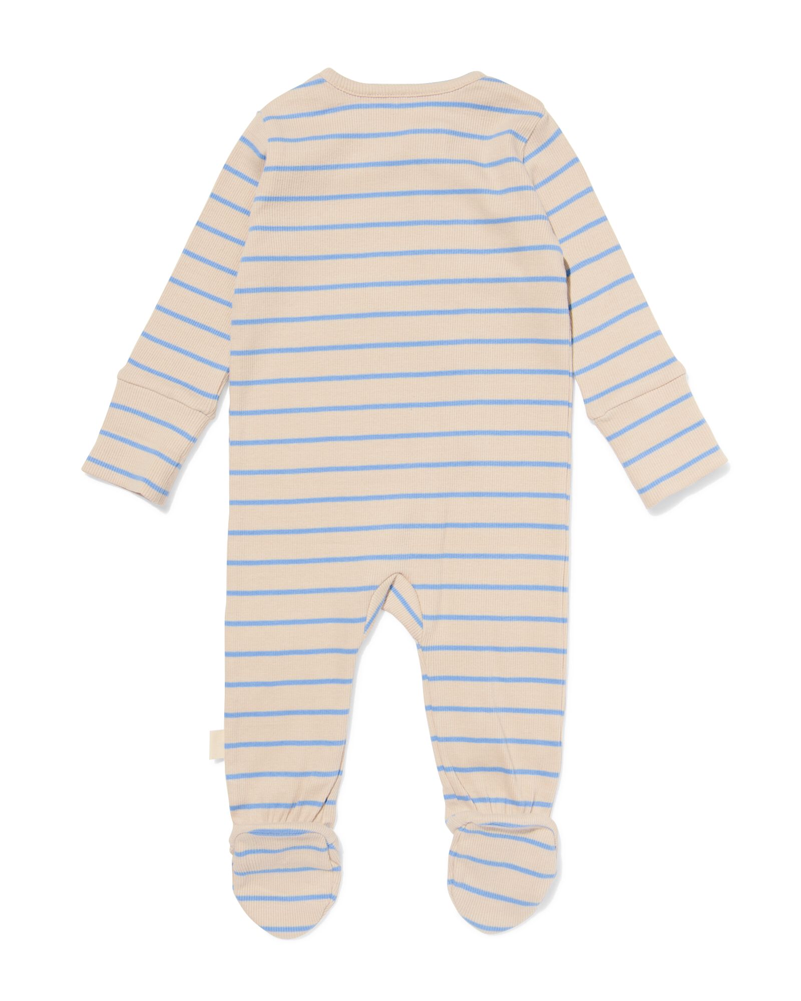 Newborn mitwachsender Strampler, gestreift ecru ecru - 33440520ECRU - HEMA