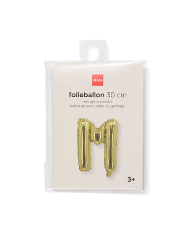 Folienballon Buchstabe M 30 cm Gold - 14260043 - HEMA
