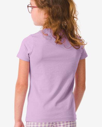 t-shirt enfant - coton bio violet 98/104 - 30832371 - HEMA