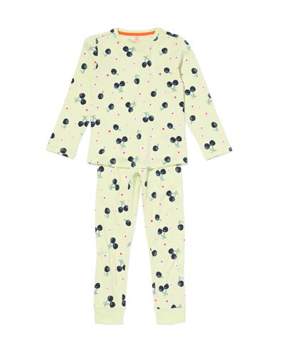 Kinder-Pyjama, gerippt, Kirsche limettengr&uuml;n limettengr&uuml;n - 23090980LIME - HEMA