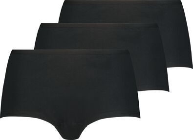 3 boxers femme en coton noir M - 19636226 - HEMA