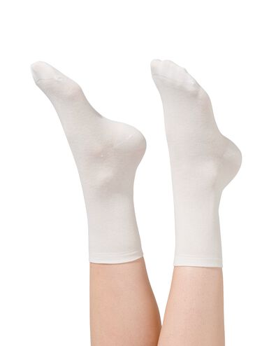 2 paires de chaussettes femme blanc 39/42 - 4210772 - HEMA