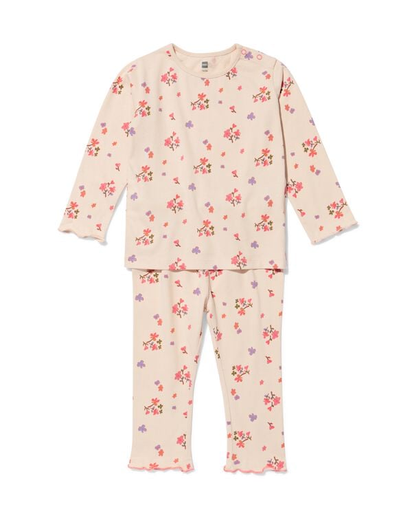 babypyjama bloemen roze roze - 33308650PINK - HEMA