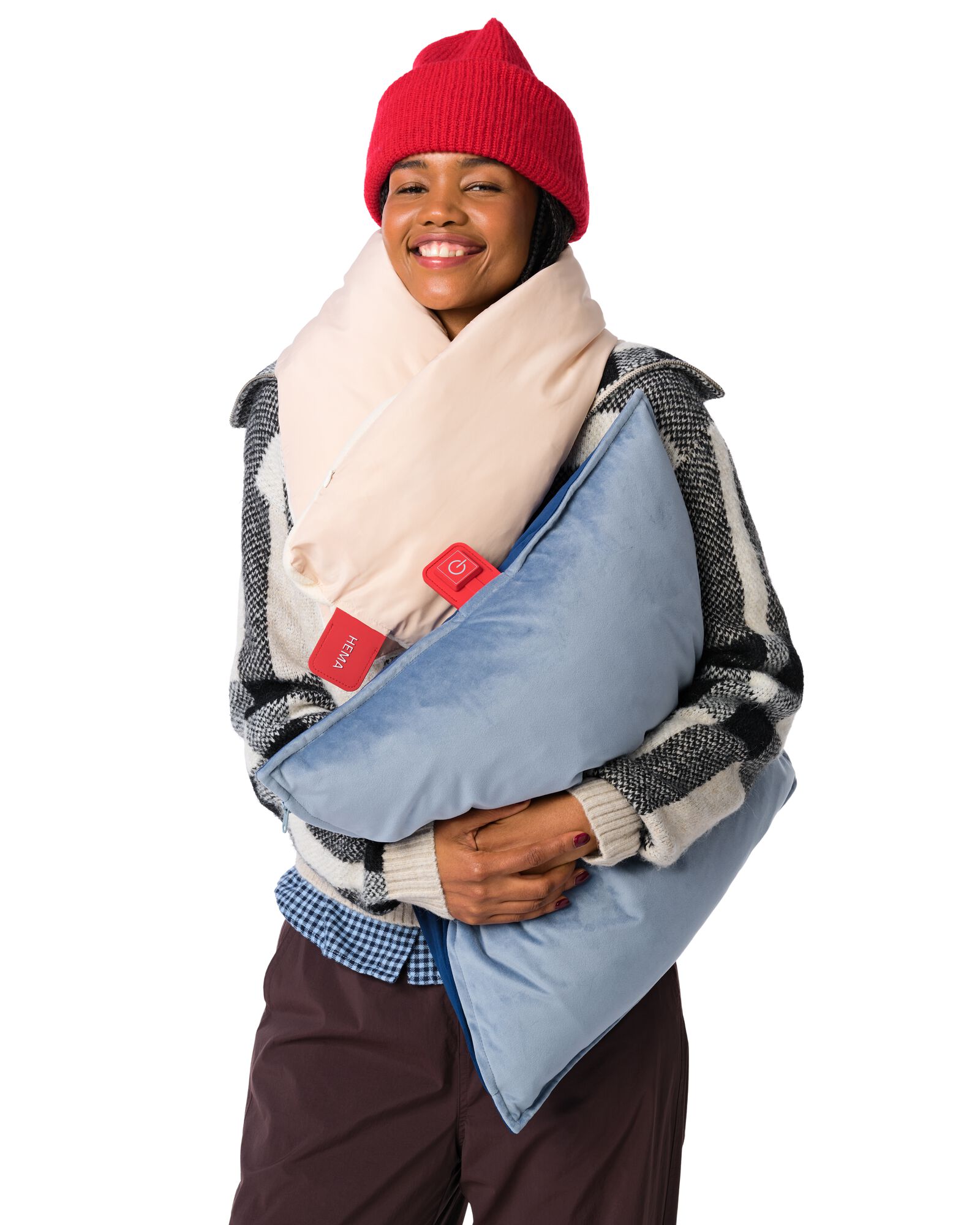 coussin chauffant 50 x 50 cm bleu - 80020018 - HEMA