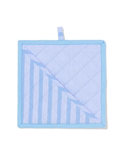 Topflappen 21&nbsp;x&nbsp;21&nbsp;cm Baumwolle blau gestreift - 5460001 - HEMA
