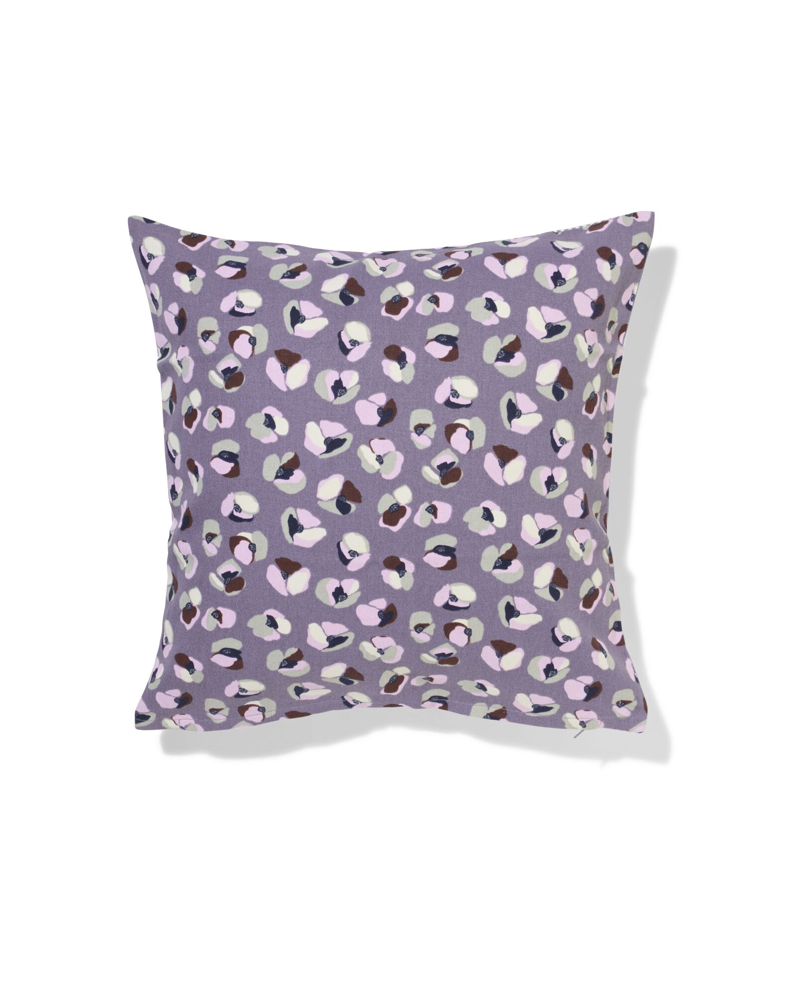 housse de coussin 40 x 40 cm coton fleurs violet - 7326003 - HEMA
