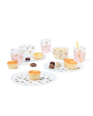 bordjes herbruikbaar plastic sterren - 4 stuks - 25610041 - HEMA