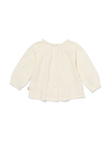 t-shirt nouveau-n&eacute; en mousseline blanc cass&eacute; - 33419820OFFWHITE - HEMA