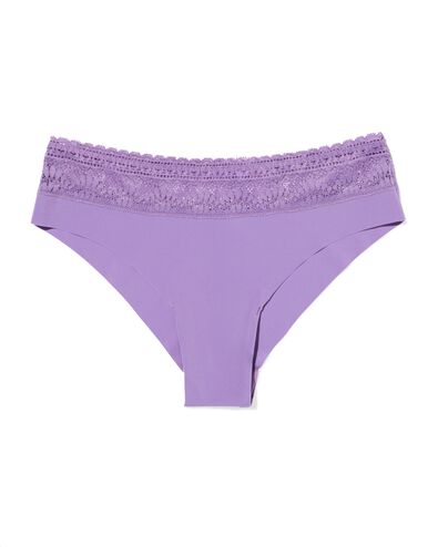 slip br&eacute;silien femme microfibre avec ceinture en dentelle violet clair violet clair - 19641455LIGHTPURPLE - HEMA