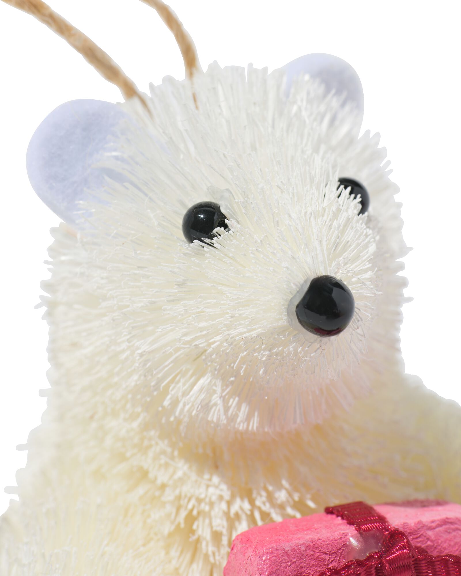 d&eacute;coration de No&euml;l &agrave; suspendre 7,2cm sisal ours polaire - 25100247 - HEMA