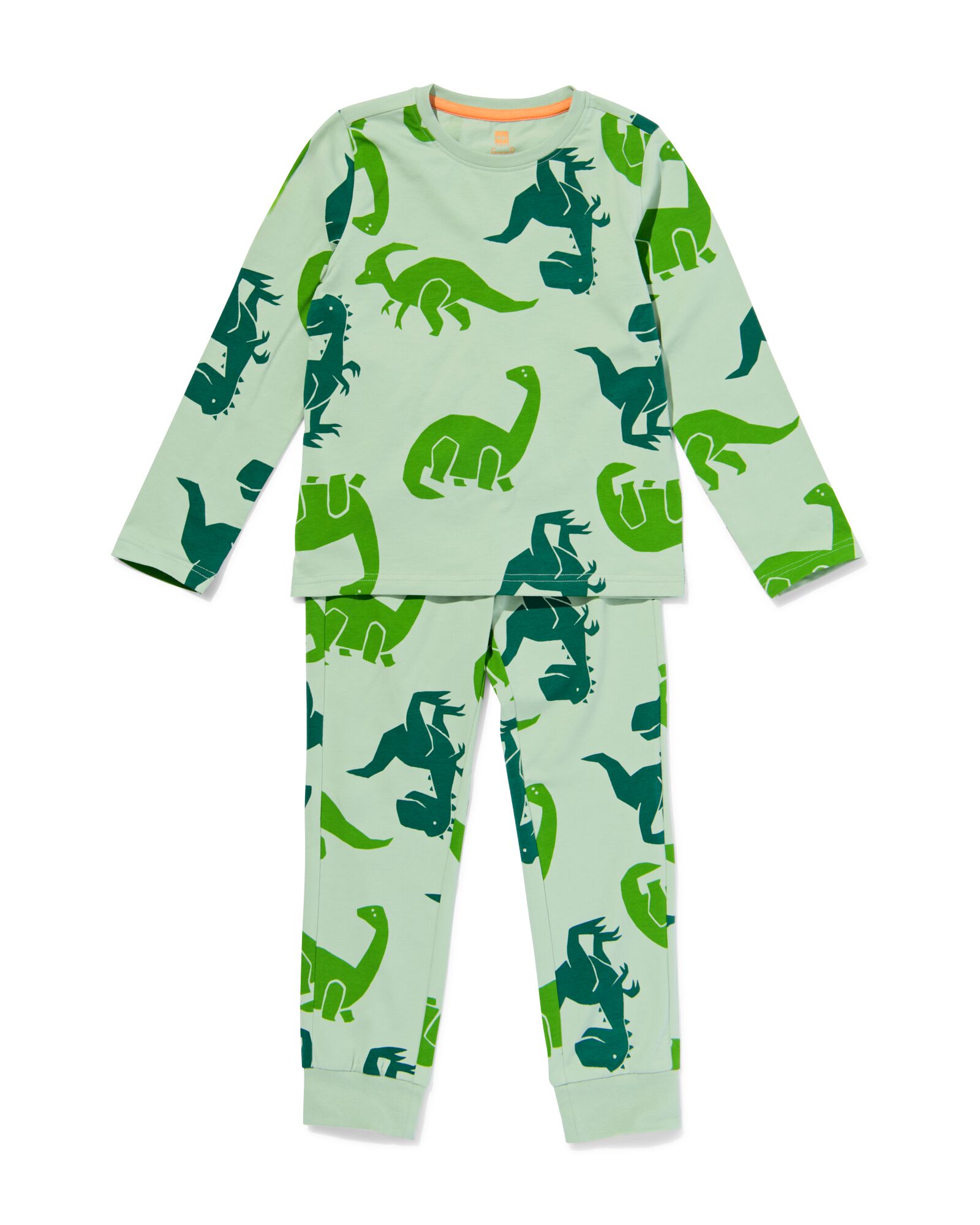 Kinderpyjama Stretch-Baumwolle Dino gr&uuml;n - 23070640GREEN - HEMA