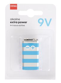 9V alkaline extra power batterij - 41290264 - HEMA