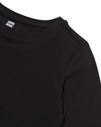 t-shirt enfant - coton bio noir 122/128 - 30729363 - HEMA