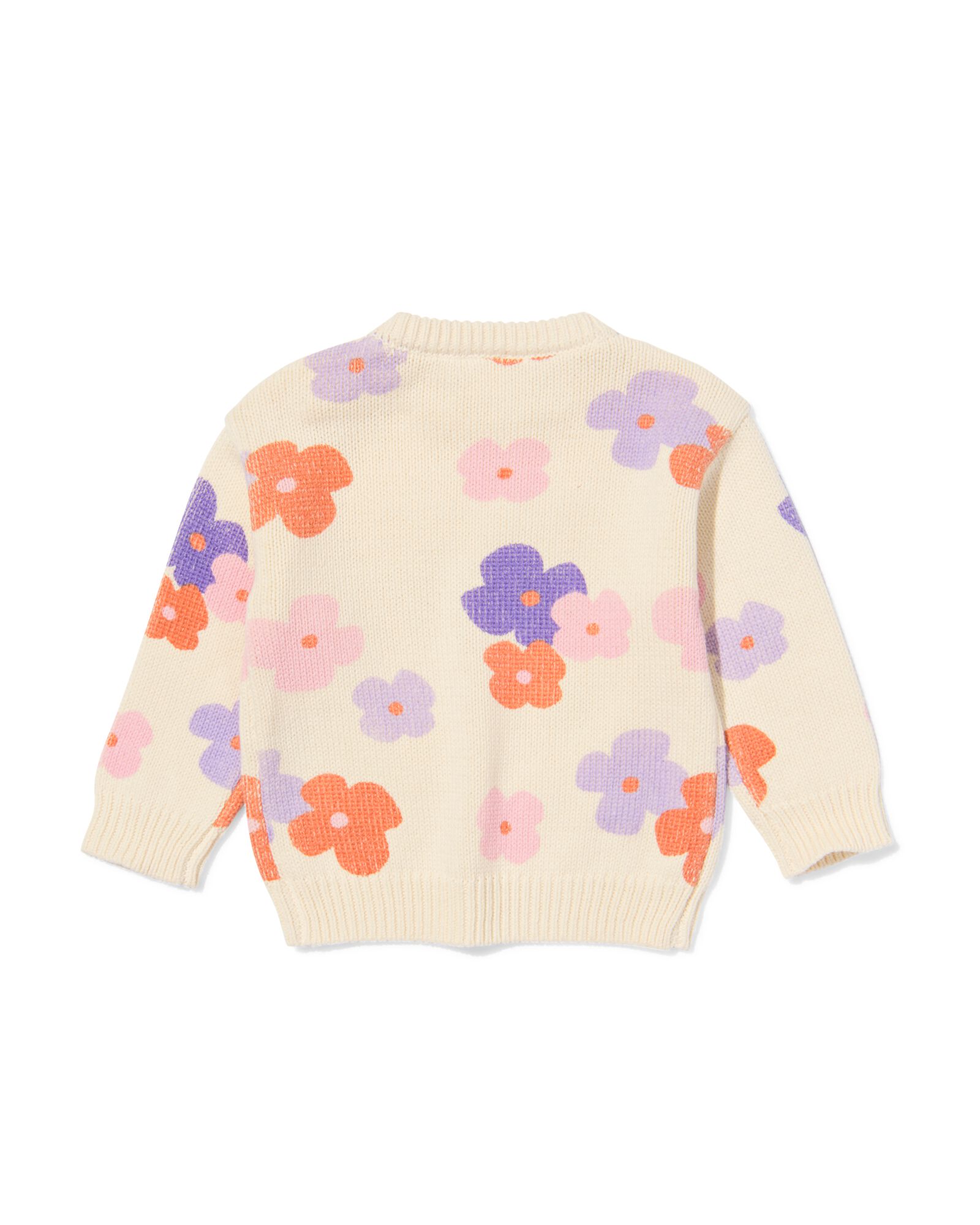 babytrui bloemen ecru - 33023770ECRU - HEMA