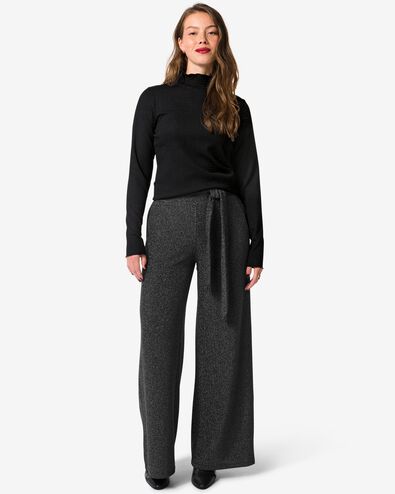 pantalon femme palazzo Esther paillet&eacute; argent&eacute; - 36206230SILVER - HEMA