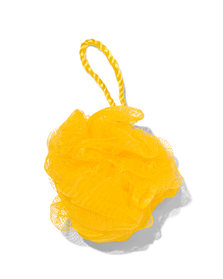 éponge de bain fleur Ø15cm jaune - 11820012 - HEMA