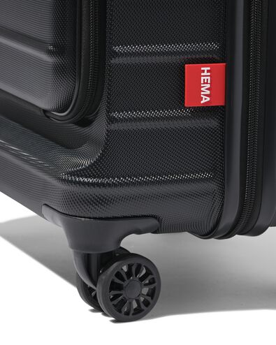 valise avec poche frontale ABS 35x25x55 noir - 18630024 - HEMA