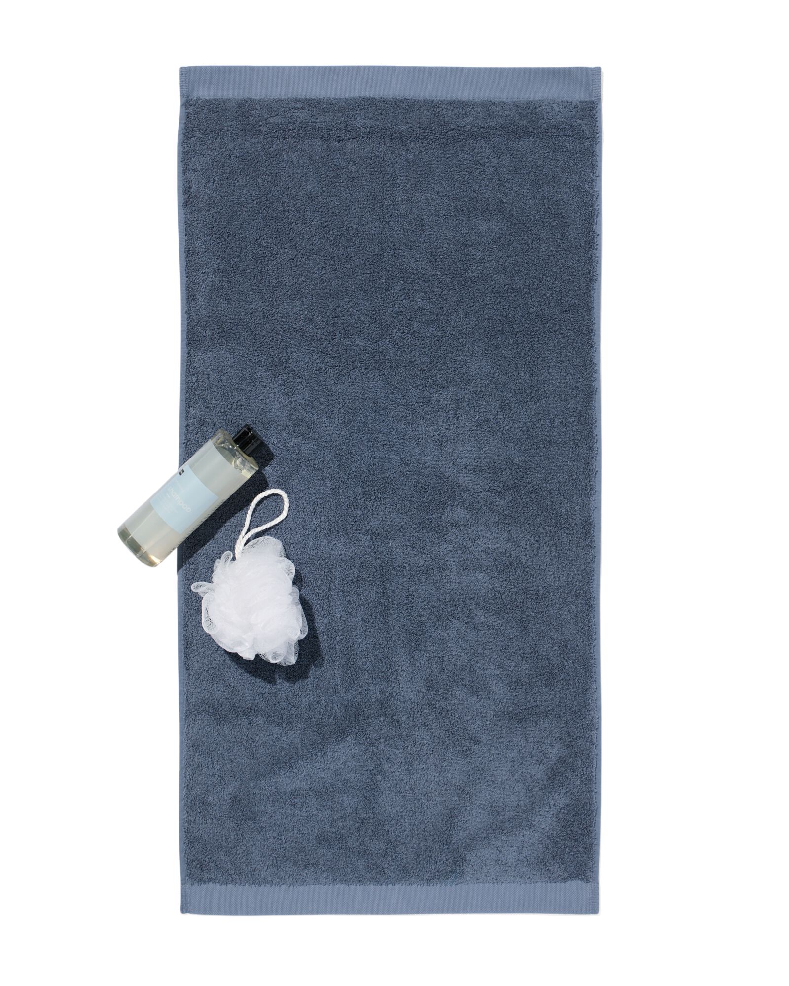 serviettes de bain - h&ocirc;tel extra doux bleu moyen serviette 50 x 100 - 5250357 - HEMA