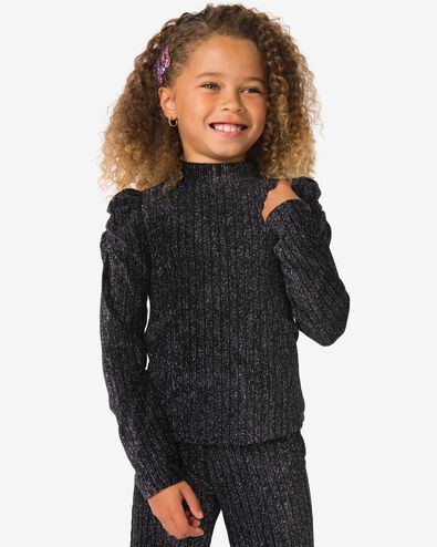 haut enfant paillet&eacute; noir noir - 30836829BLACK - HEMA