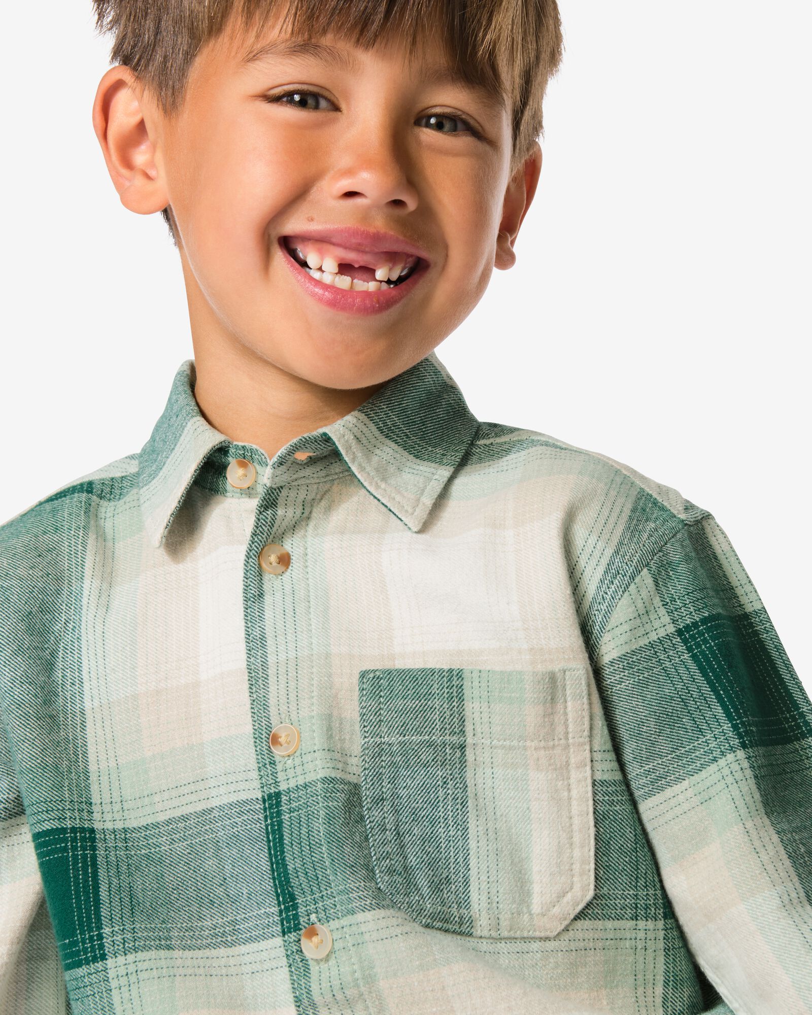 chemise enfant carreaux vert vert - 30700403GREEN - HEMA