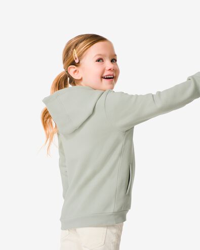 gilet sweat enfant avec capuche vert clair - 1000030772 - HEMA