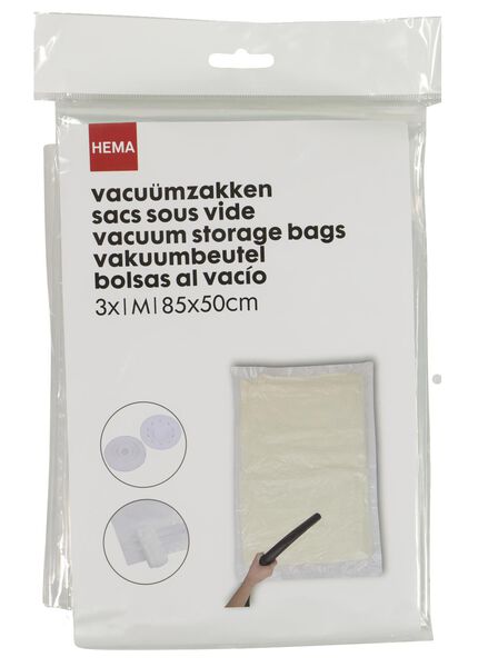 3er-Pack Vakuumbeutel, medium, 85 x 50 cm - 39891031 - HEMA