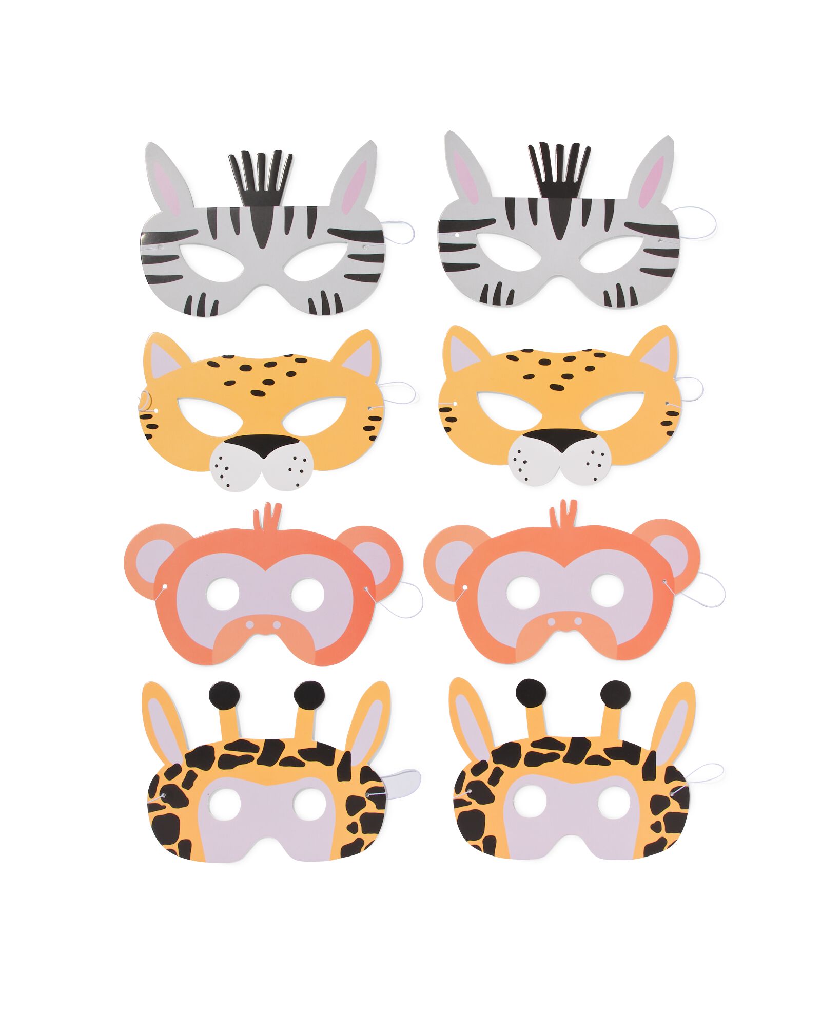 8er-Pack Pappmasken - 14200301 - HEMA