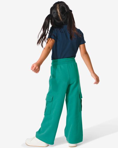 pantalon sweat enfant à jambes larges vert 122/128 - 30839770 - HEMA