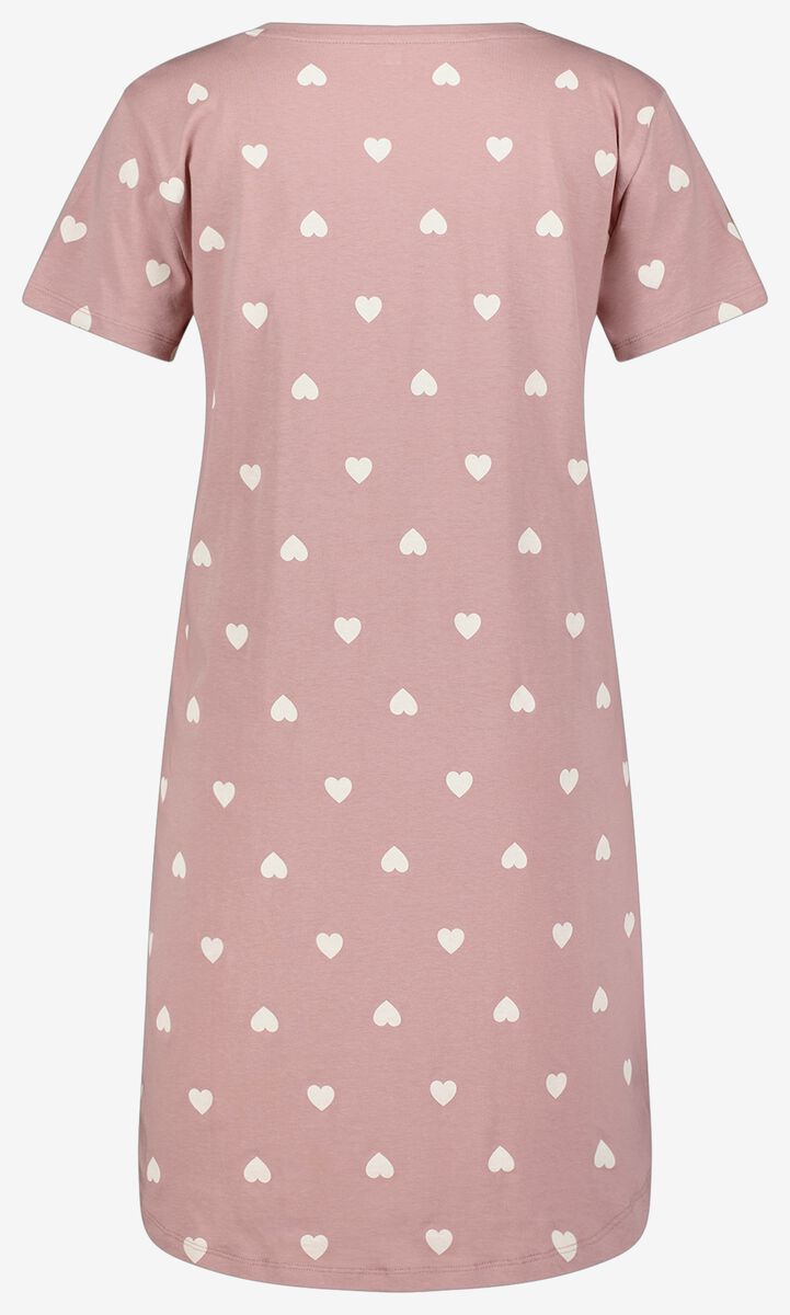 chemise de nuit femme en coton rose - 1000026650 - HEMA