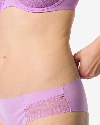damesbrazilian micro met kanten inzet paars - 19601044PURPLE - HEMA