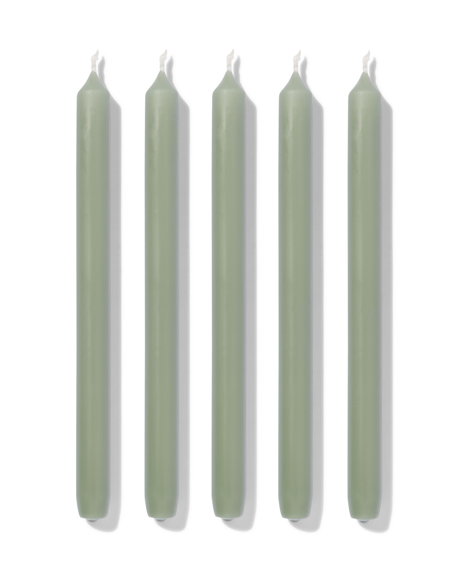 12 bougies longues &Oslash;2.2x29 vert clair&nbsp; - 13503167 - HEMA