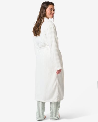 peignoir en molleton c&ocirc;tel&eacute; blanc blanc - 23450035WHITE - HEMA