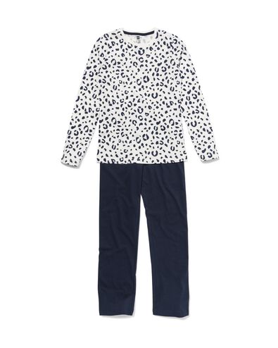 pyjama enfant coton animal bleu fonc&eacute; - 1000026562 - HEMA
