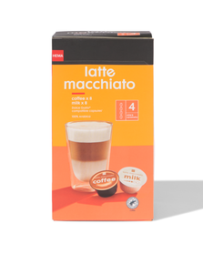 koffiecups latte macchiato - 8 stuks - 17100131 - HEMA