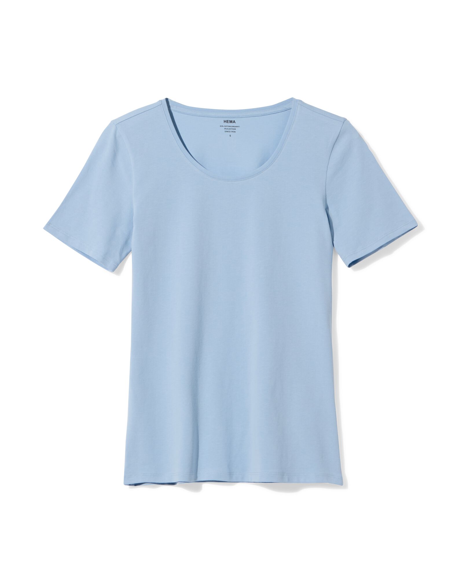Damen-T-Shirt Basic, O-Ausschnitt blau - 36330085BLUE - HEMA