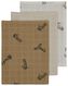 3er-Pack Mull-Waschhandschuhe, 15 x 20 cm, Struktur, Giraffen - 33361820 - HEMA