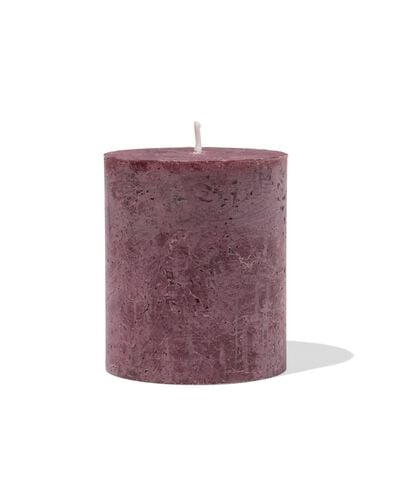 bougie rustique Ø7x8cm brun foncé marron foncé 7 x 8 - 13504068 - HEMA