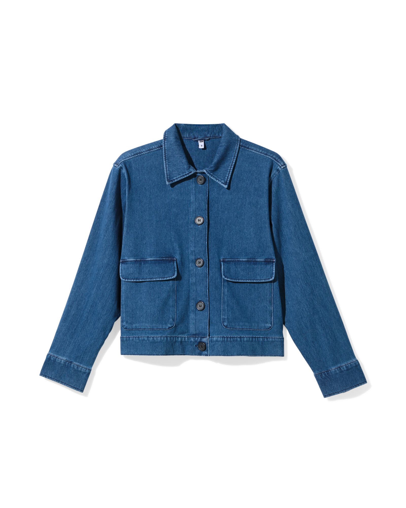 damesjack Eveline denim middenblauw middenblauw - 36205380MIDBLUE - HEMA