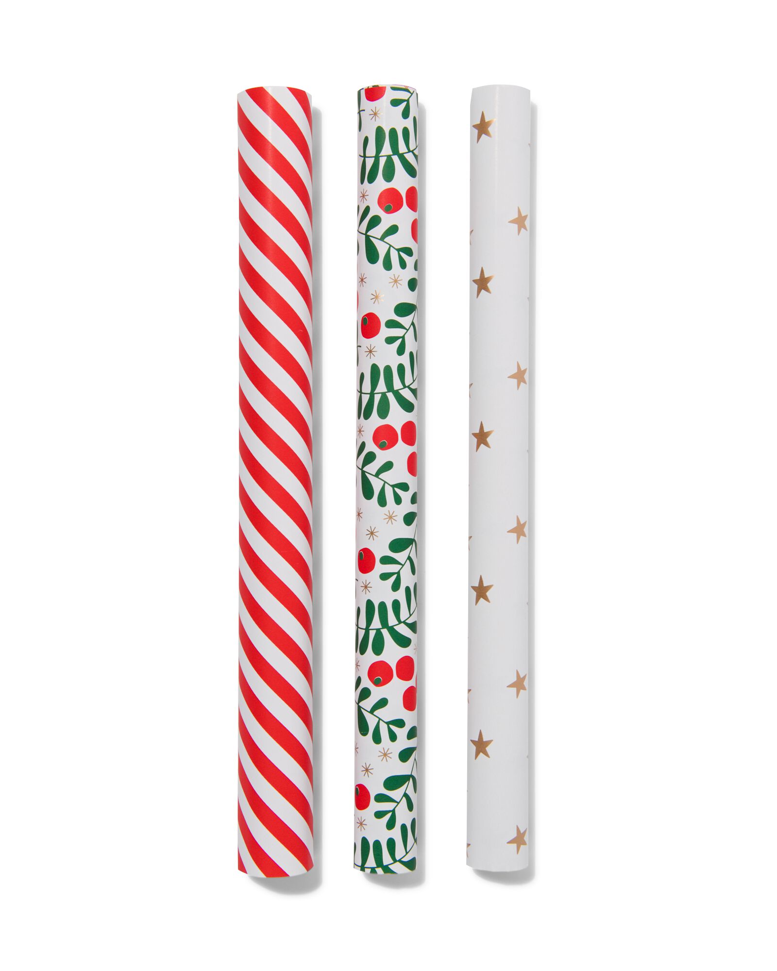 cadeaupapier 200x50cm kerst - 3 stuks - 25740005 - HEMA