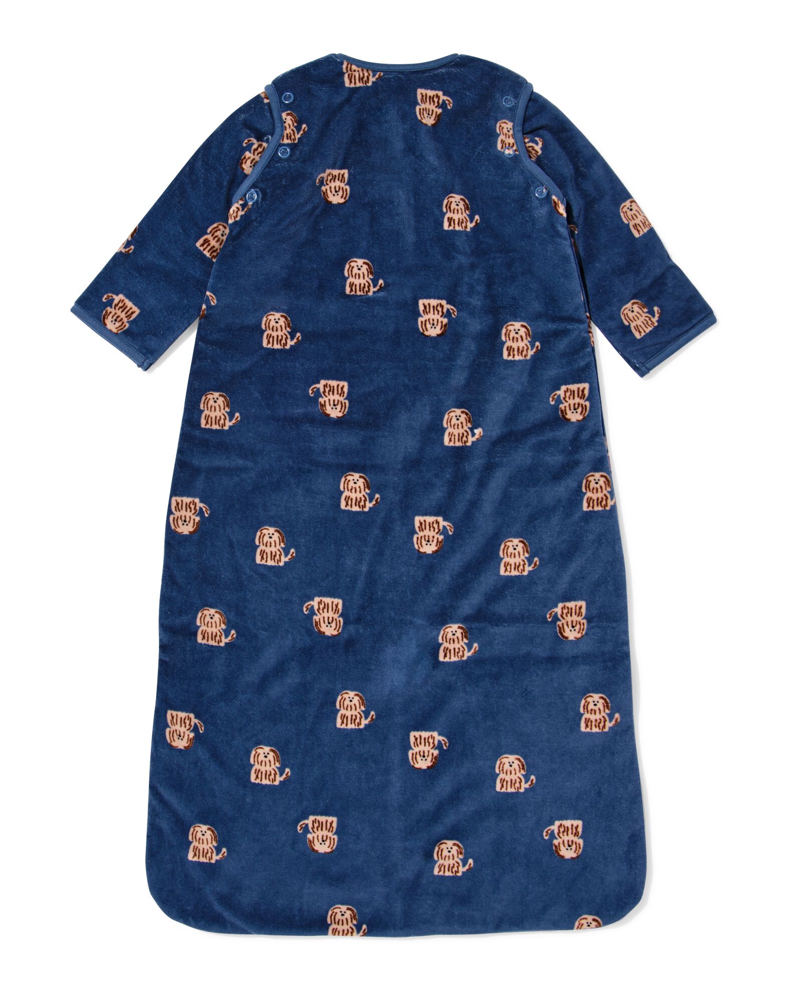 gigoteuse avec manches amovibles velours tog 3,0 chiens bleu bleu - 33365350BLUE - HEMA