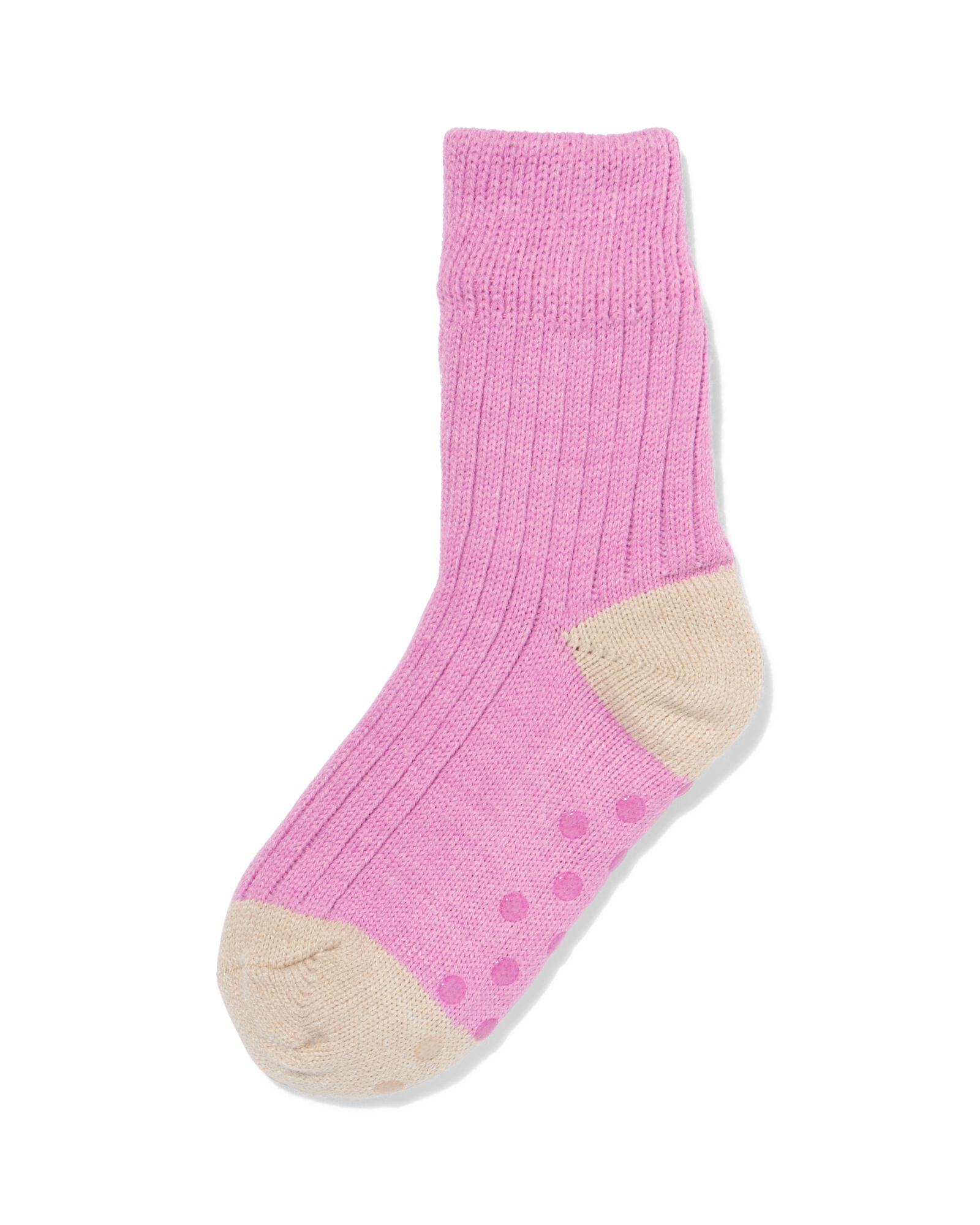 chaussettes enfant polaire c&ocirc;tel&eacute;e rose rose - 4320390PINK - HEMA